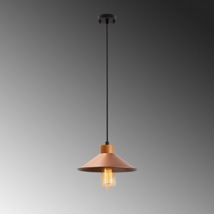 Candeeiro de suspensão MANAVGAT 1xE27/40W/230V cobre/castanho