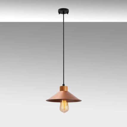 Candeeiro de suspensão MANAVGAT 1xE27/40W/230V cobre/castanho