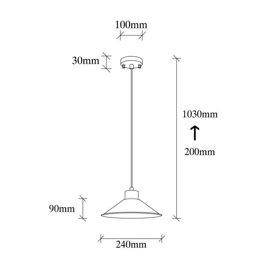 Candeeiro de suspensão MANAVGAT 1xE27/40W/230V cobre/castanho