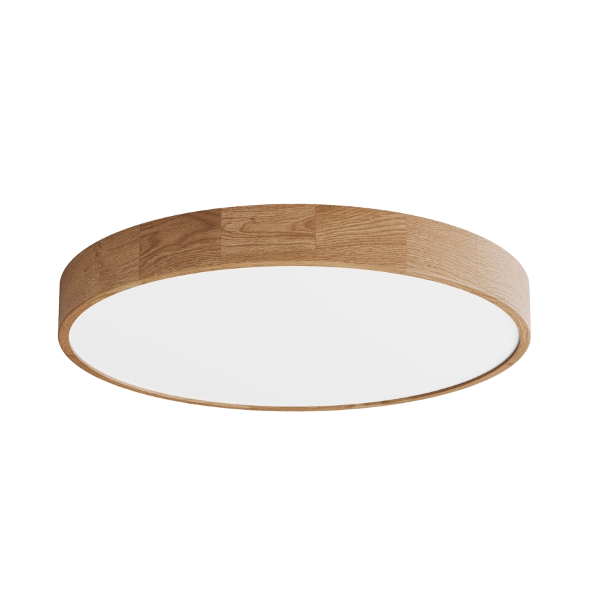 Candeeiro de tecto com sensor CLEO, 6xE27/24W/230V, diâmetro 80 cm, carvalho