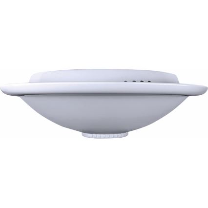 Luminária de teto MANA com sensor de movimento e crepuscular, 2xE27/40W/230V, diâmetro 30 cm, branca