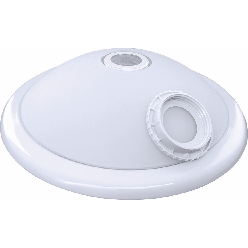 Luminária de teto MANA com sensor de movimento e crepuscular, 2xE27/40W/230V, diâmetro 30 cm, branca