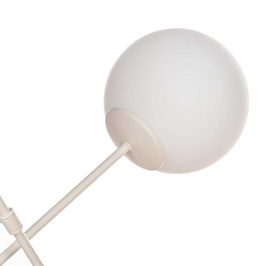 Candeeiro de tecto de montagem à superfície MOON 6xE27/15W/230V cor creme