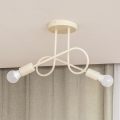 Candeeiro de tecto de montagem superficial OXFORD 2xE27/15W/230V creme
