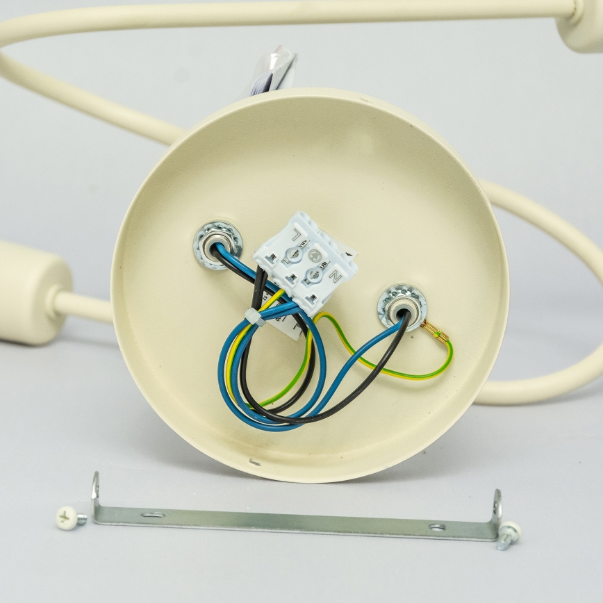 Candeeiro de tecto de montagem superficial OXFORD 2xE27/15W/230V creme