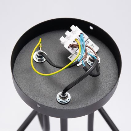Candeeiro de tecto de superfície LED OXFORD 3xE27/15W/230V preto