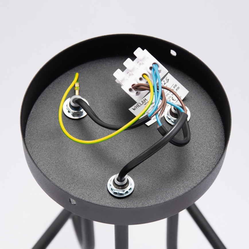 Candeeiro de tecto de superfície LED OXFORD 3xE27/15W/230V preto