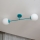 Candeeiro de tecto de superfície MOON 2xE27/15W/230V turquesa