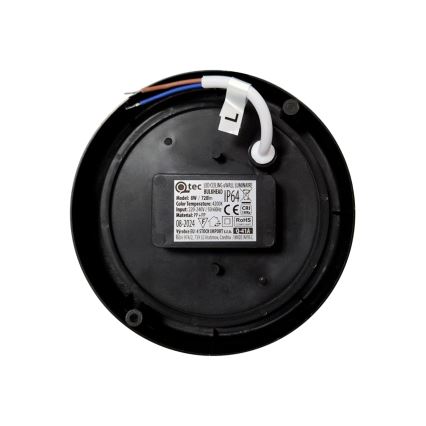 Candeeiro de tecto exterior LED/8W/230V 4200K Ø 14 cm IP64 preto