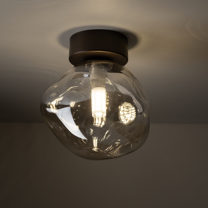 Candeeiro de tecto LAVA 1xG9/8W/230V bronze/bege fumado