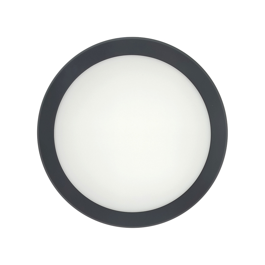 Candeeiro de tecto LED com sensor de movimento LED/20W/230V 3000/4000/6500K Ø 230 cm IP54 antracite