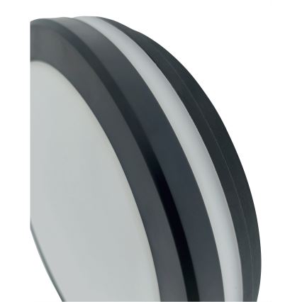 Candeeiro de tecto LED com sensor de movimento LED/20W/230V 3000/4000/6500K Ø 230 cm IP54 antracite