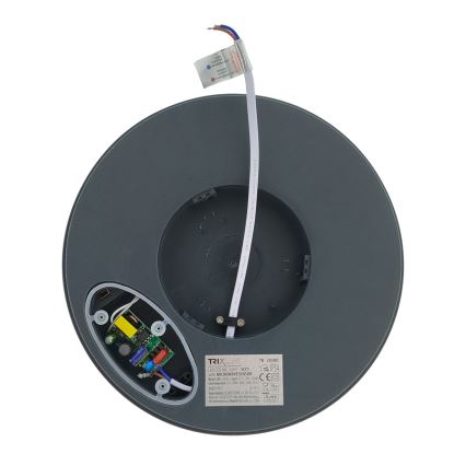 Candeeiro de tecto LED com sensor de movimento LED/20W/230V 3000/4000/6500K Ø 230 cm IP54 antracite