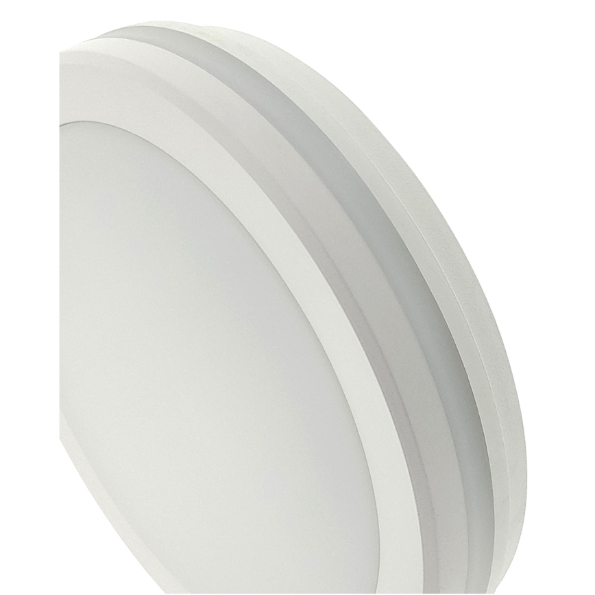 Candeeiro de teto LED com sensor de movimento LED/20W/230V 3000/4000/6500K Ø 230 cm IP54 cinzento