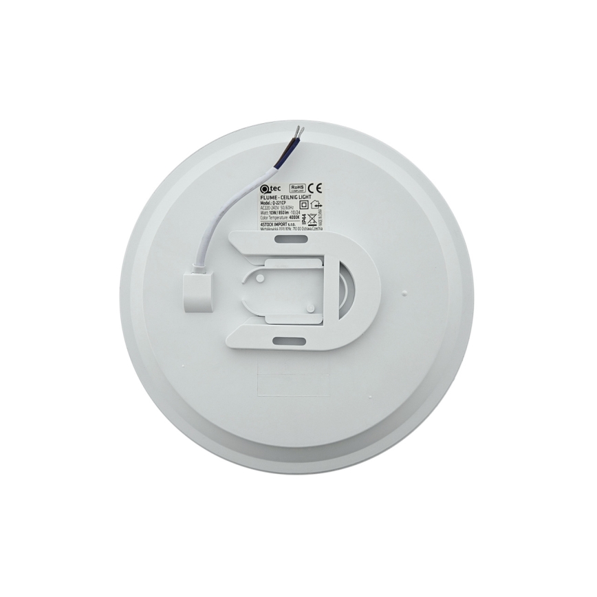 Candeeiro de tecto LED para casa de banho FLUME LED/10W/230V Ø 22,5 cm IP44 preto