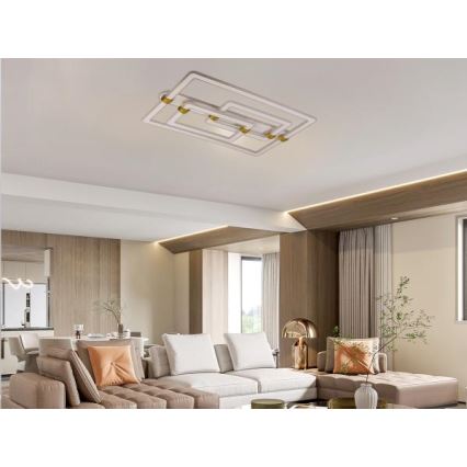 Candeeiro de tecto LED regulável LED/280W/230V 3000-6500K + comando remoto