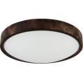 Candeeiro de tecto OAK SLIM 2xE27/15W/230V Ø 37 cm carvalho/castanho escuro