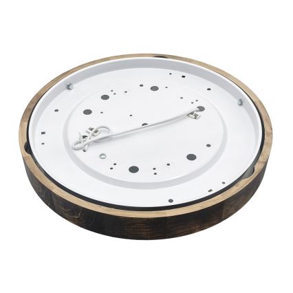 Candeeiro de tecto OAK SLIM 2xE27/15W/230V Ø 37 cm carvalho/castanho escuro