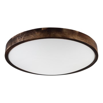 Candeeiro de tecto OAK SMOKY SLIM 3xE27/15W/230V Ø 47 cm carvalho / castanho escuro