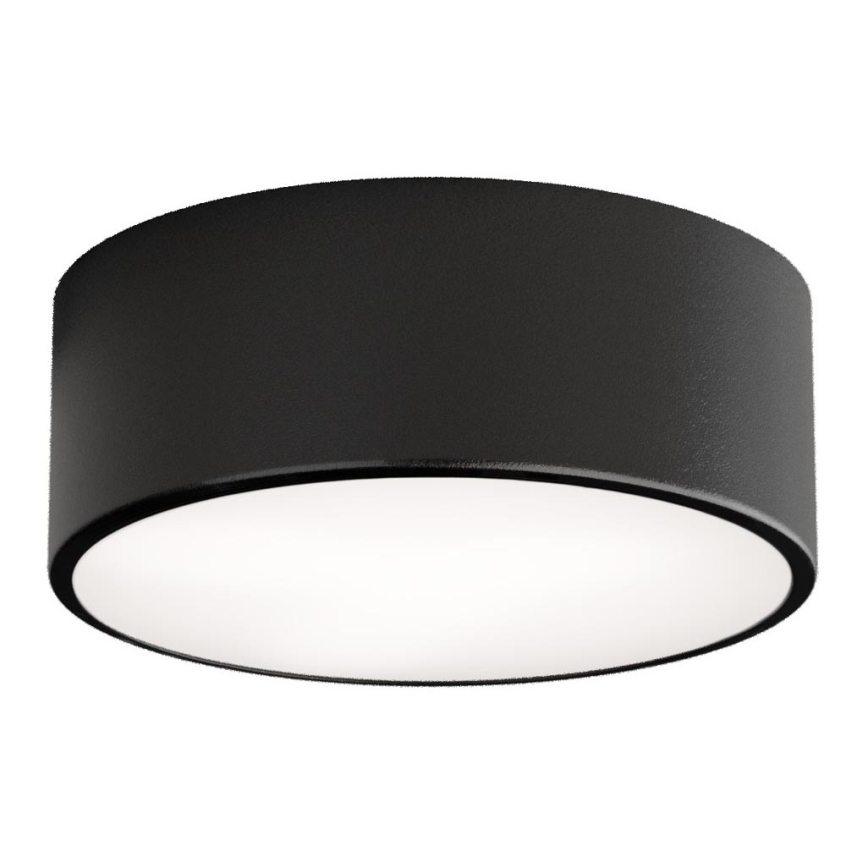 Candeeiro de tecto para casa de banho com sensor CLEO 1xE27/24W/230V Ø 20 cm IP54 preto