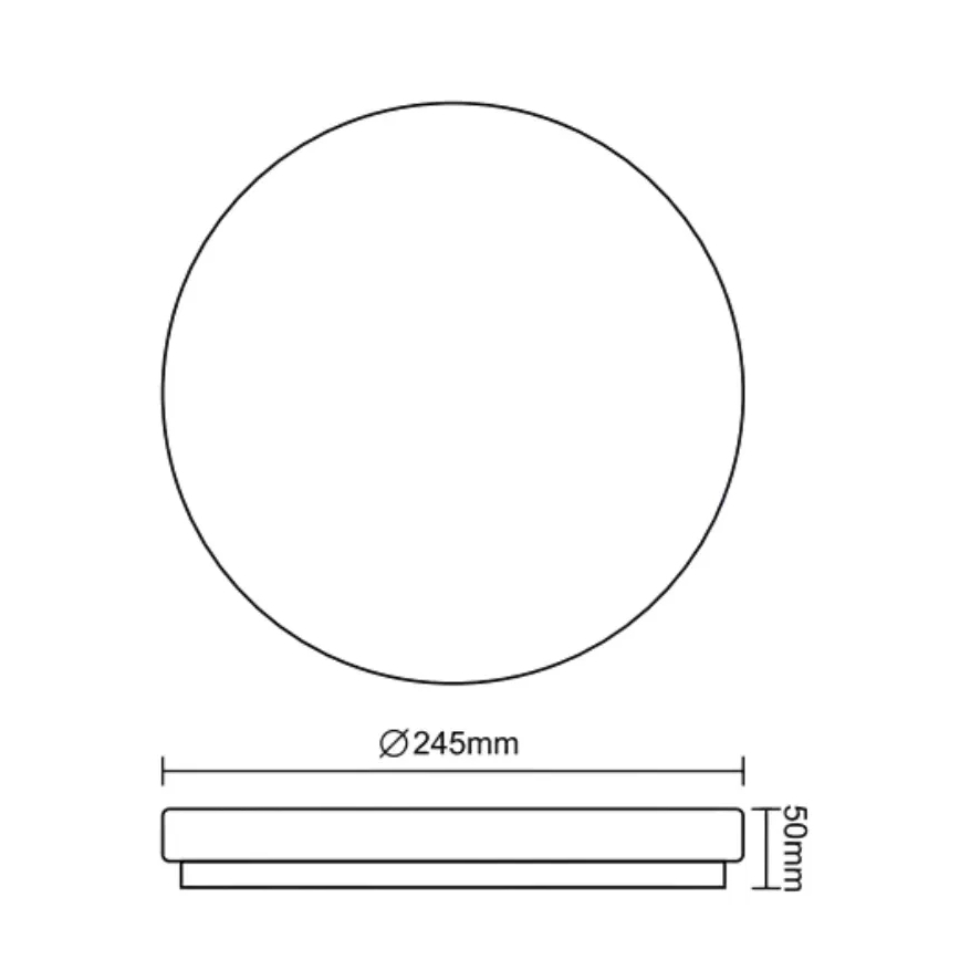 Candeeiro de tecto para casa de banho OPAL LED/12W/230V, Ø 24,5 cm, IP44, branco