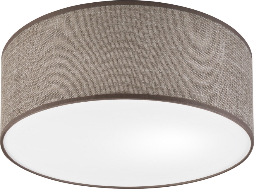 Candeeiro de tecto SIRJA, 1xE27/15W/230V, Ø 35 cm, castanho