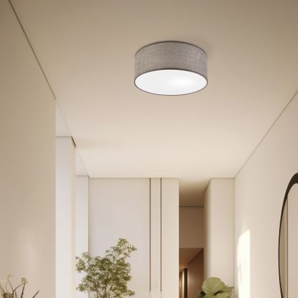 Candeeiro de tecto SIRJA, 1xE27/15W/230V, Ø 35 cm, castanho