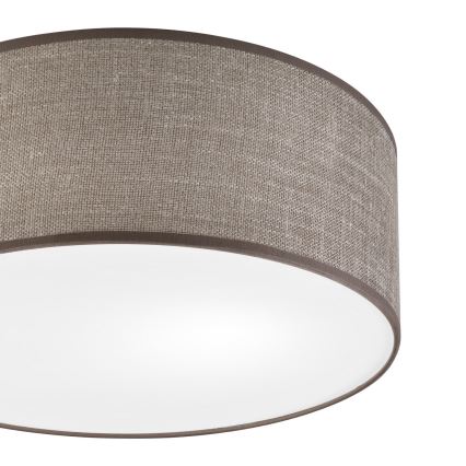Candeeiro de tecto SIRJA, 1xE27/15W/230V, Ø 35 cm, castanho