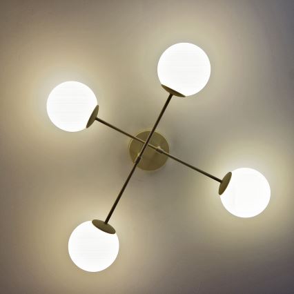 Candeeiro de tecto sobreposto MOON 4xE27/15W/230V creme