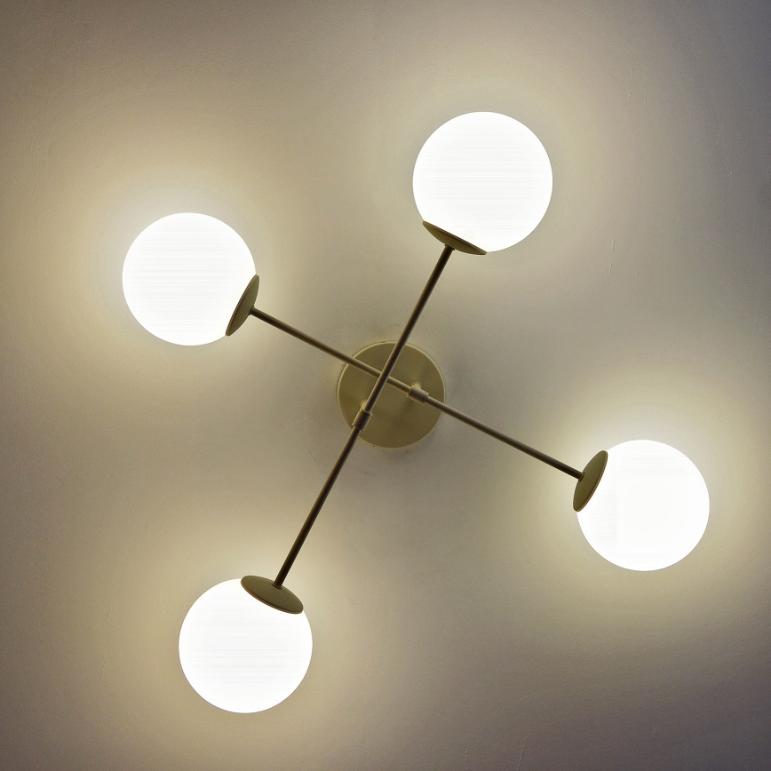 Candeeiro de tecto sobreposto MOON 4xE27/15W/230V creme
