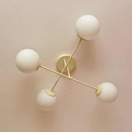 Candeeiro de tecto sobreposto MOON 4xE27/15W/230V creme