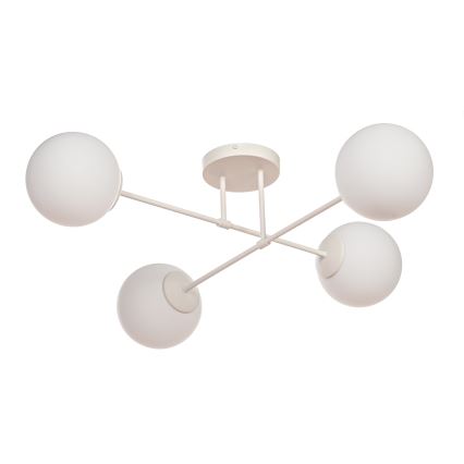 Candeeiro de tecto sobreposto MOON 4xE27/15W/230V creme