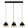 Candeeiro de tecto YILDO 3xE27/40W/230V preto/dourado