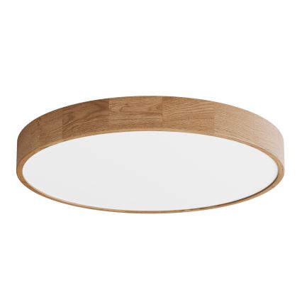 Candeeiro de teto CLEO, 6x E27/24W/230V, diâmetro 80 cm, acabamento em carvalho