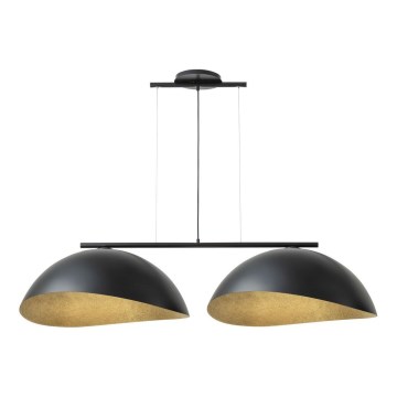 Candeeiro de teto com cabo SOLAR 2xE27/60W/230V preto