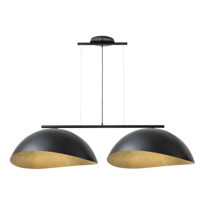 Candeeiro de teto com cabo SOLAR 2xE27/60W/230V preto