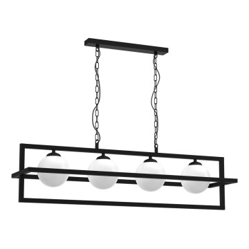 Candeeiro de teto com corrente DIEGO 4xE14/40W/230V preto