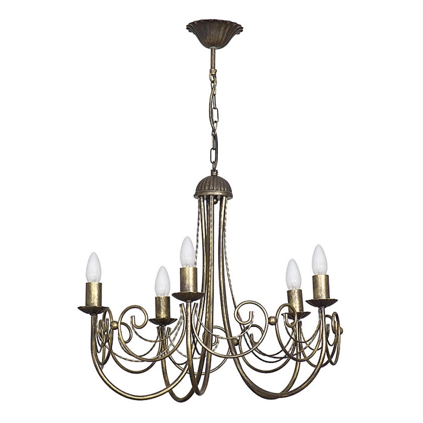 Candeeiro de teto com corrente PALACE 5xE14/60W/230V