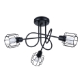 Candeeiro de teto com haste BELUCI 3xE14/40W/230V preto