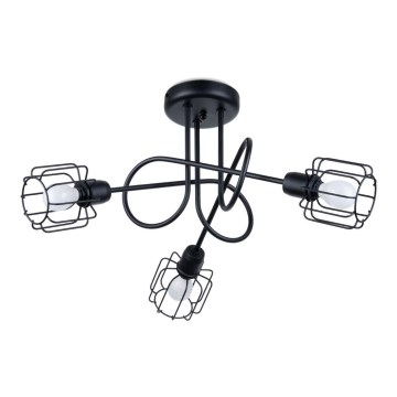 Candeeiro de teto com haste BELUCI 3xE14/40W/230V preto