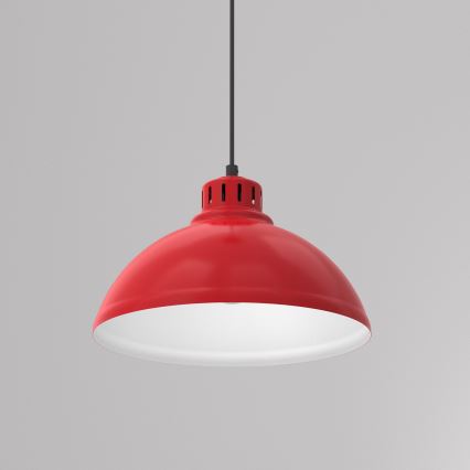 Candeeiro de teto suspenso SVEN 1xE27/15W/230V vermelho