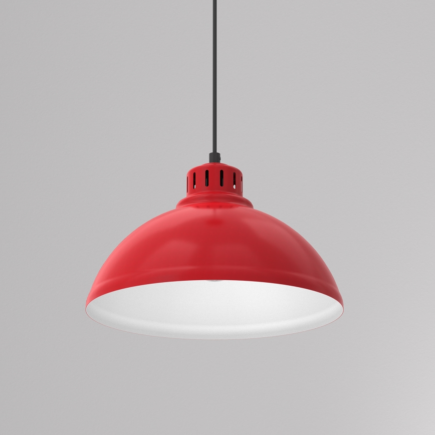 Candeeiro de teto suspenso SVEN 1xE27/15W/230V vermelho