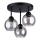 Candeeiro de teto em haste ALINO 3xE27/60W/230V preto