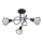 Candeeiro de teto em haste ARTEMIS 3xE14/40W/230V preto