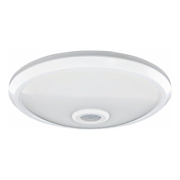 Candeeiro de teto LED com sensor de movimento e crepuscular, LED/12W/230V, Ø 29 cm, branco