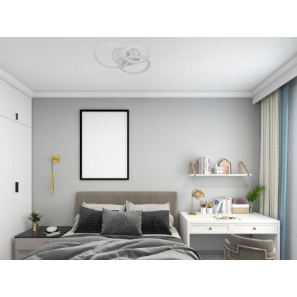 Candeeiro de teto LED dimerizável LED/90W/230V 3000-6500K + comando remoto