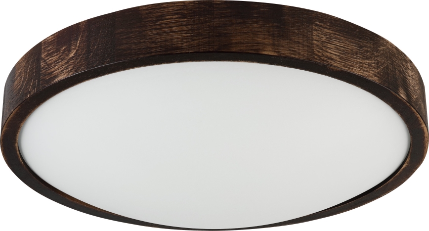 Candeeiro de teto LED OAK SLIM LED/36W/230V 4000K, Ø 37 cm, carvalho/castanho-escuro