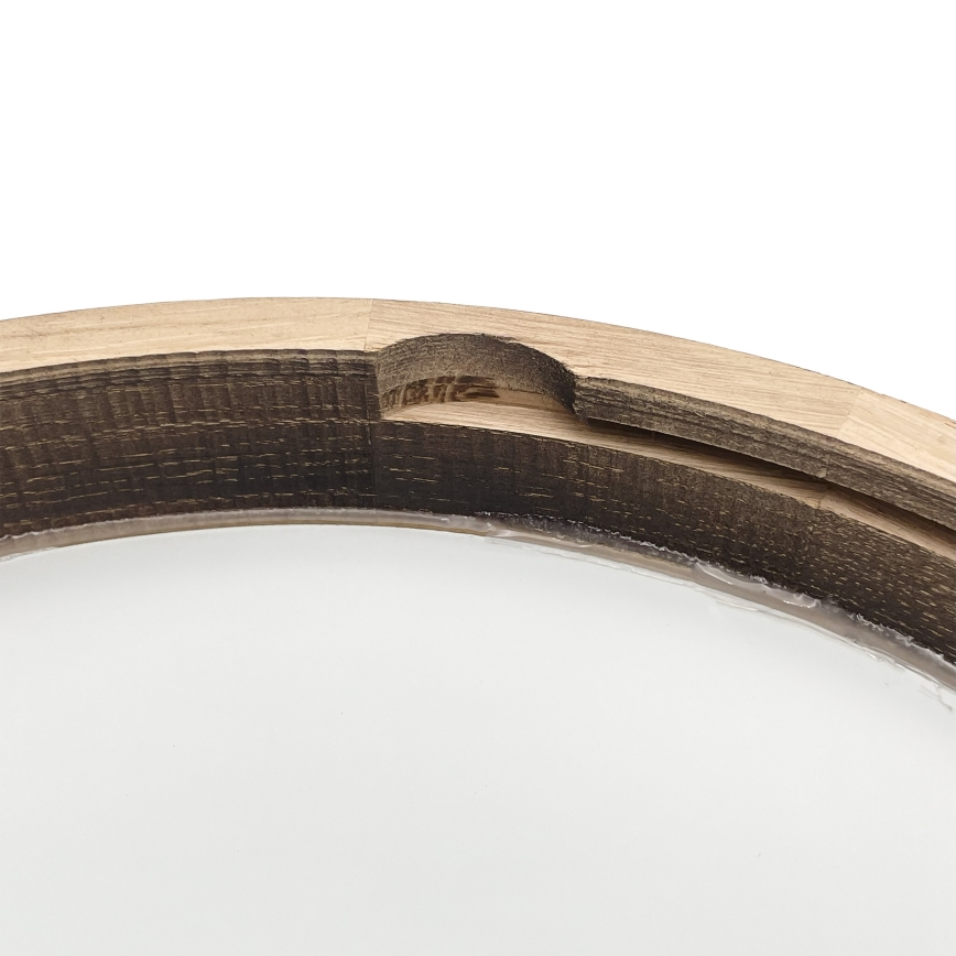 Candeeiro de teto LED OAK SLIM LED/36W/230V 4000K, Ø 37 cm, carvalho/castanho-escuro