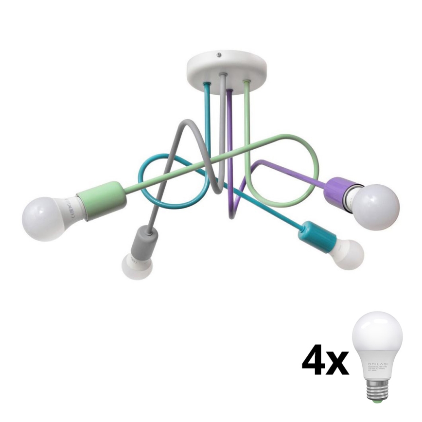 Candeeiro de teto LED OXFORD 4xE27/10W/230V