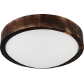 Candeeiro de teto OAK SLIM 1xE27/15W/230V Ø27 cm carvalho/castanho escuro